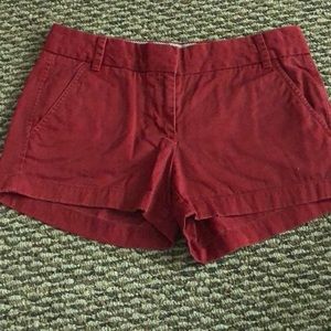 J. Crew size 4 red chino short